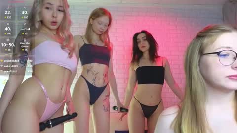 Snapshot of _ramune_ chatting on February 24, 5:43 am Merlizz Eva Jane Mila Nicole  left to right  online show from February 24, 5:43 am