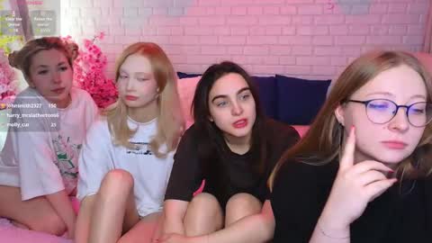 Snapshot of _ramune_ chatting on March 10, 11:49 pm Merlizz Eva Jane Mila Nicole  left to right  online show from March 10, 11:49 pm