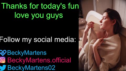 Snapshot of beckymartens chatting on January 19, 7:36 am BeckyMartens come join me on    while im offline here  online show from January 19, 7:36 am