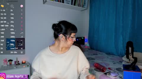 Snapshot of karla__1 chatting on January 12, 5:45 am Ill be on at sunday see u Lynn  Could u help me to reach 100 Thmbs upp plssss   Independent girl 3 online show from January 12, 5:45 am
