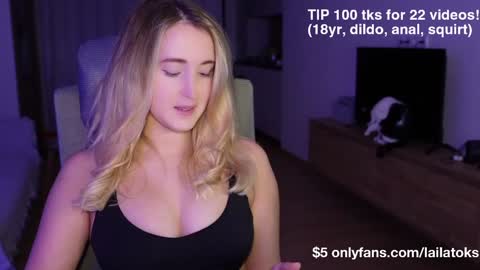 lailatoks - TIP 100 tks  get all my videos 22 VIDEOS SQUIRT PUSSY DILDO online show from November 2, 2:17 pm