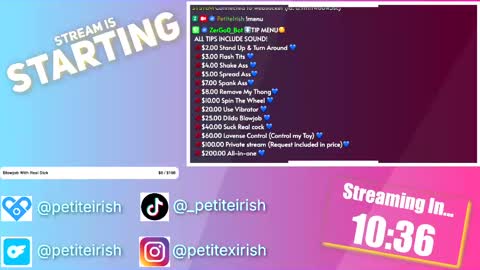 Petite Irish online show from March 23, 6:57 pm